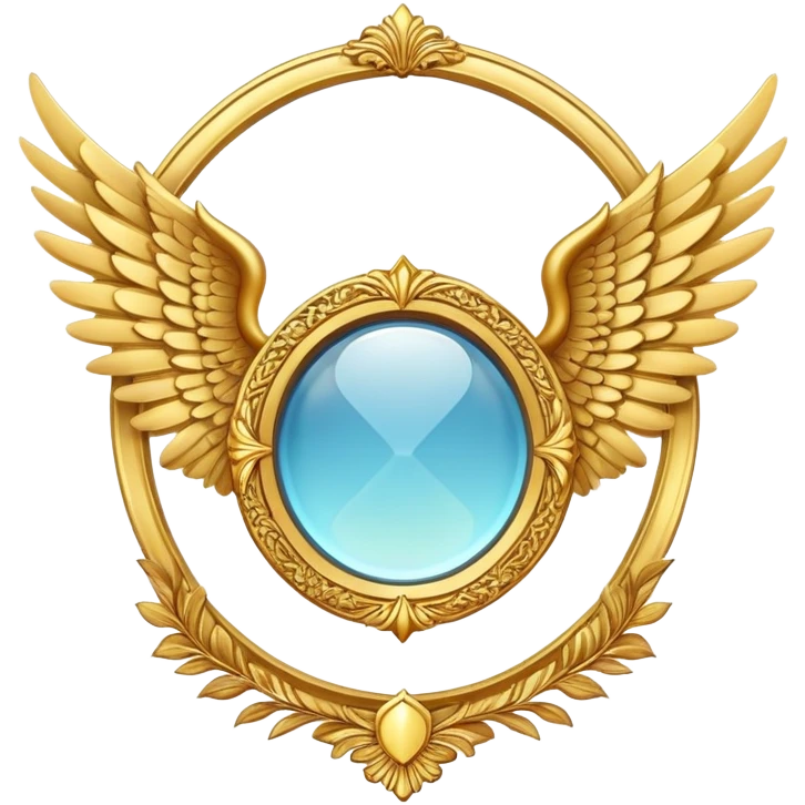 N award-in-frame-decorated-with-golden-angel--wings emoji