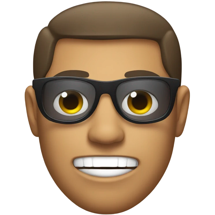guy pulling down sun glasses  emoji