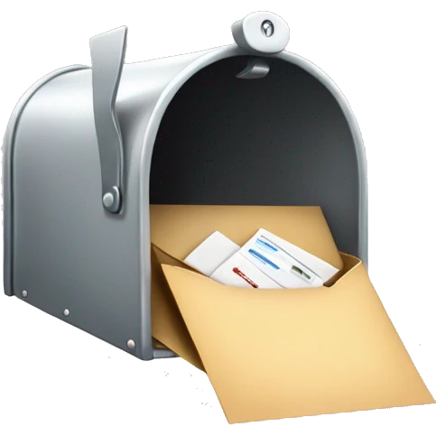 open mailbox with envelopes emoji