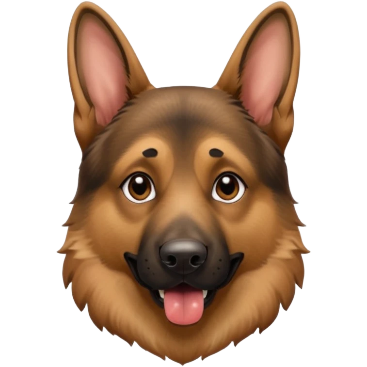 make tongue longer on German Shepard male emoji