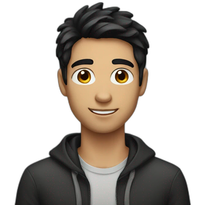 dark-haired young man emoji