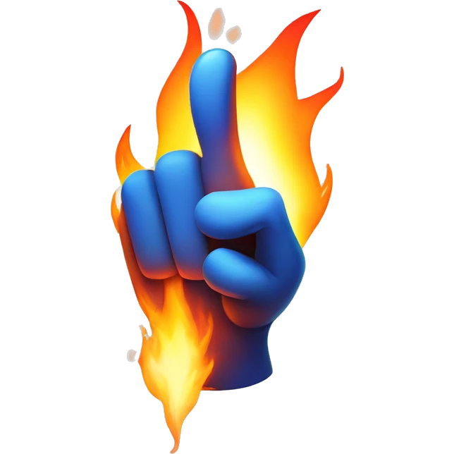 thumb up on fire emoji