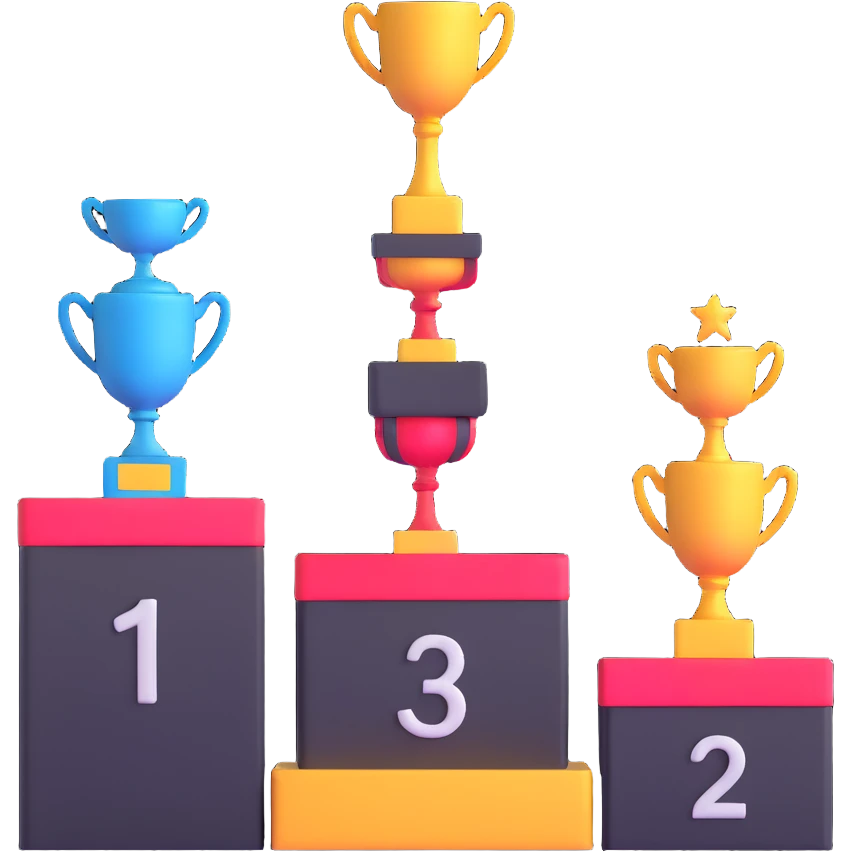 1st 2nd 3rd place winner podiums emoji