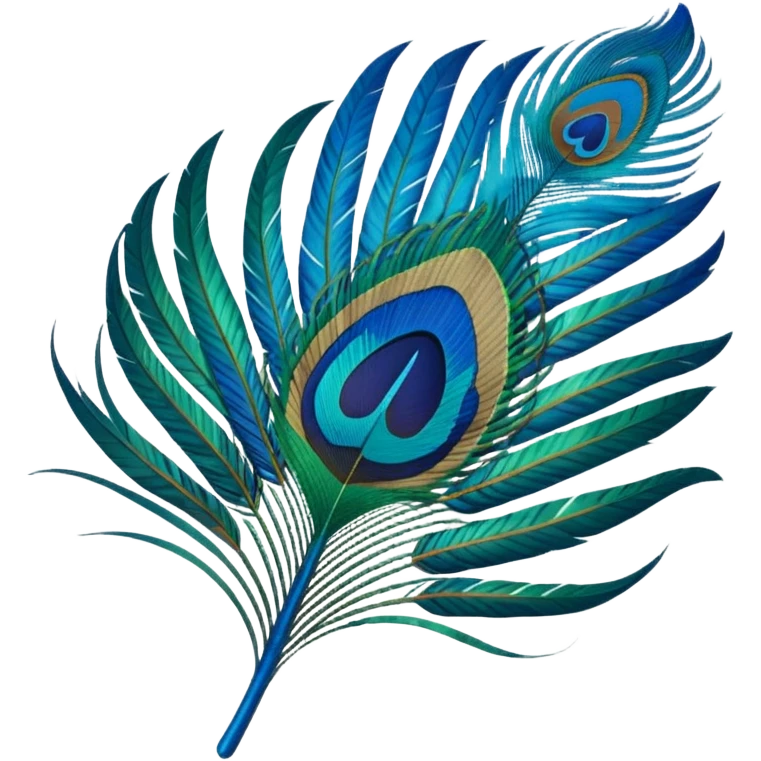 Peacock feather emoji