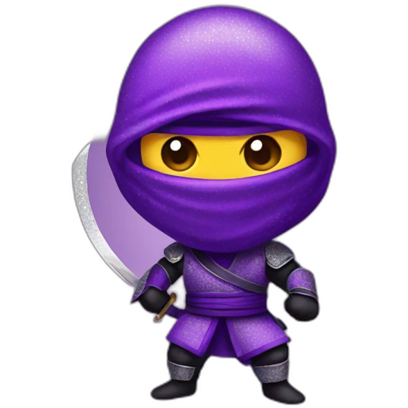 purple sparkly ninja emoji