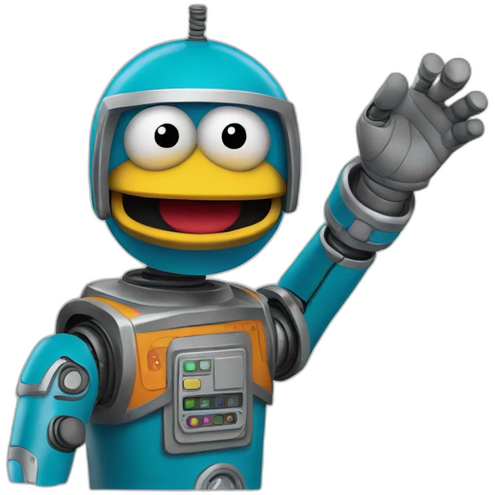 sesame street robot puppet emoji