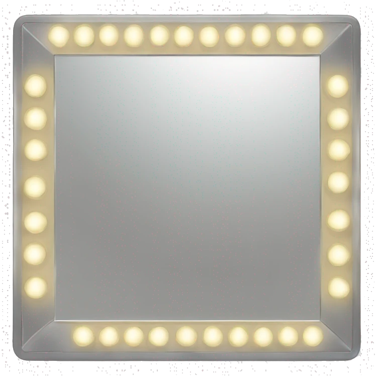 Hollywood light mirror square  emoji