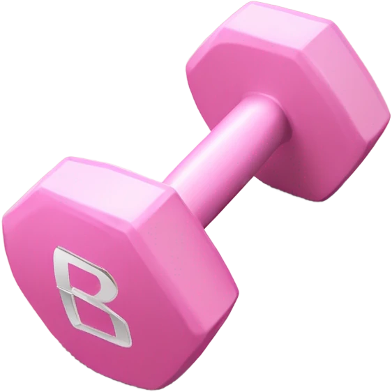 light pink gym dumbbell  emoji