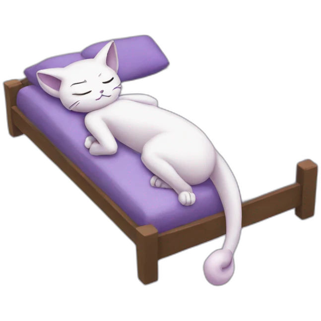 Mewtwo sleeping emoji