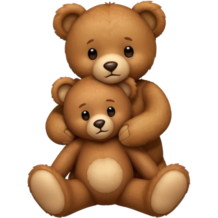 Teddy hugging another teddy emoji