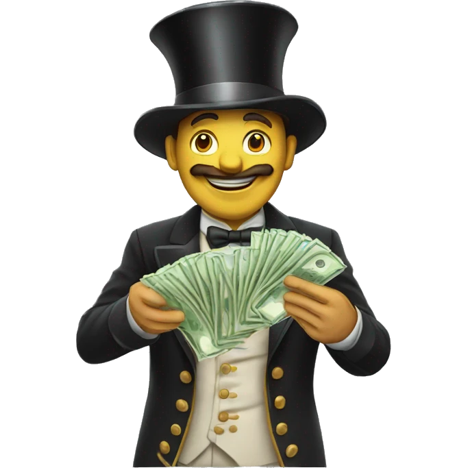 magician with money emoji