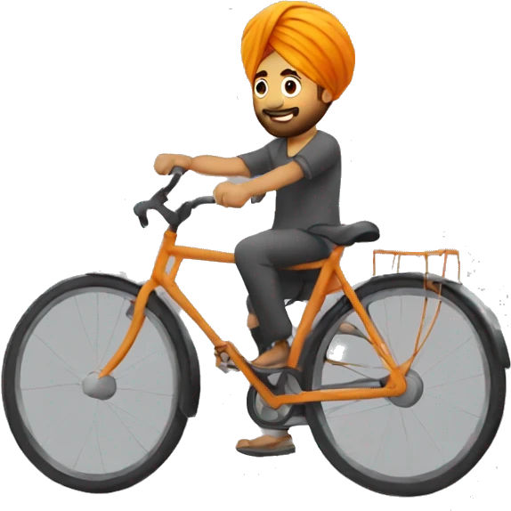 Punjabi guy on bycyle emoji