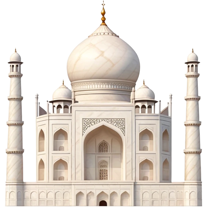 Taj Mahal with soft subtle colors, not vivid emoji
