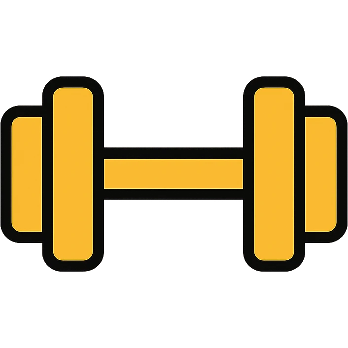 gym icon in gold and black emoji