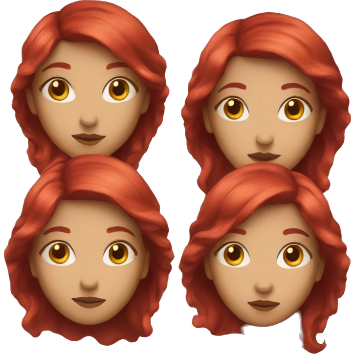 woman with cherry red hair emoji