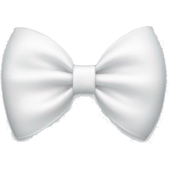 White bow on white bow emoji