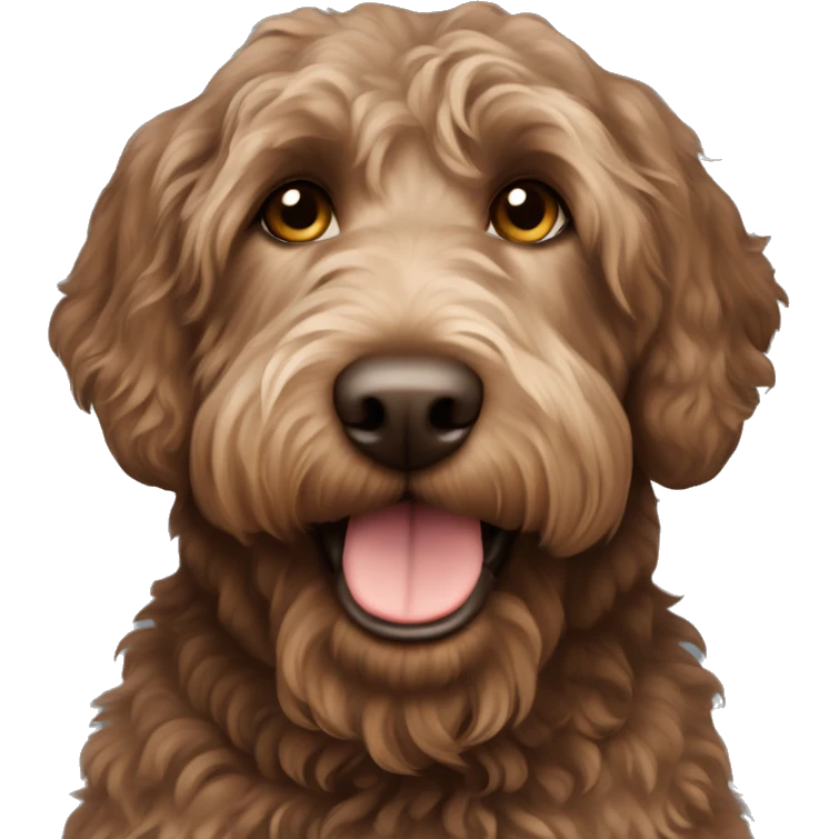 Brown straight haired labradoodle  emoji