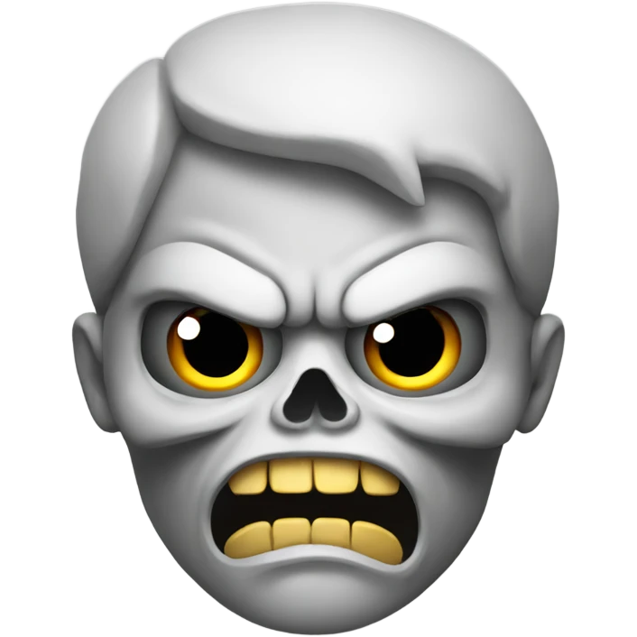 angry with skull emoji