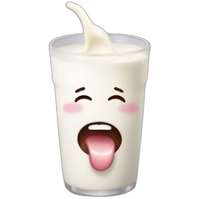 milk on tongue emoji