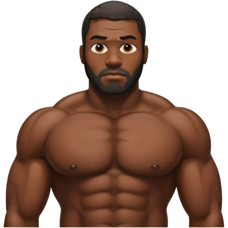 Giant big booty black very oily man back towards viewer emoji