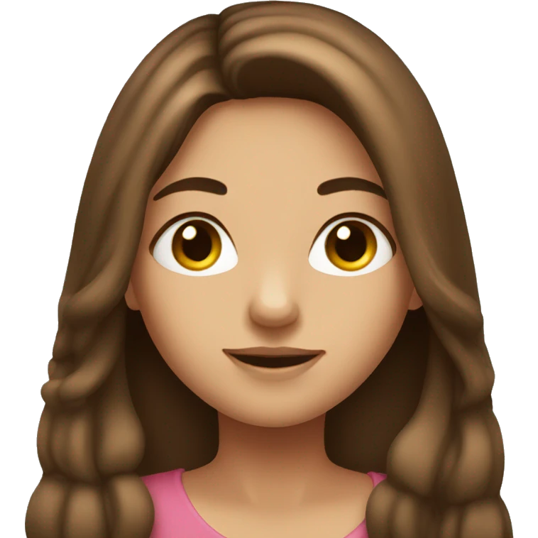 Pretty girl with long brown hair emoji