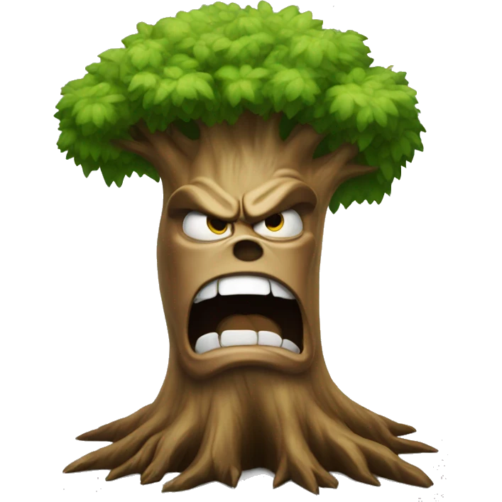 Angry tree  emoji