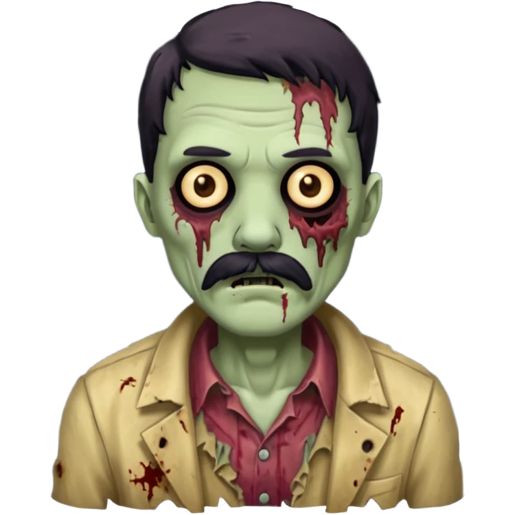 zombie with black mustache emoji