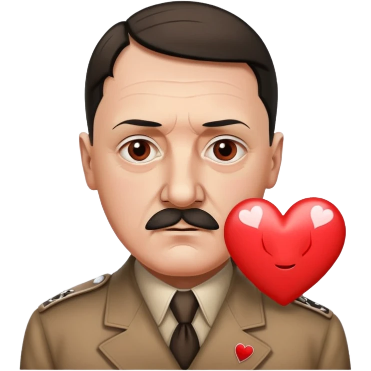 Adolf hitler showing heart emoji  emoji