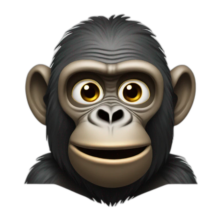 Gorrila segurando uma filmadora emoji