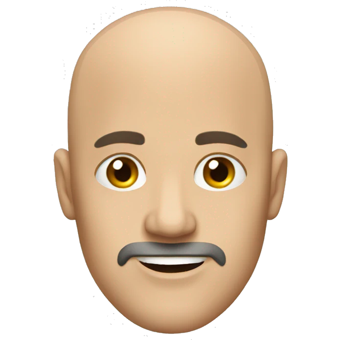 bald man in a call emoji