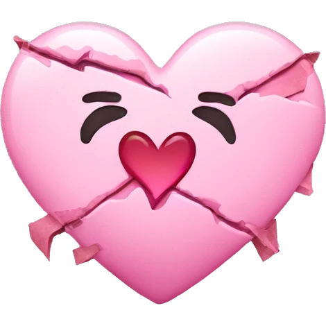  pink money with broken heart emoji