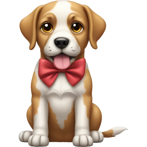 dog with a bow emoji