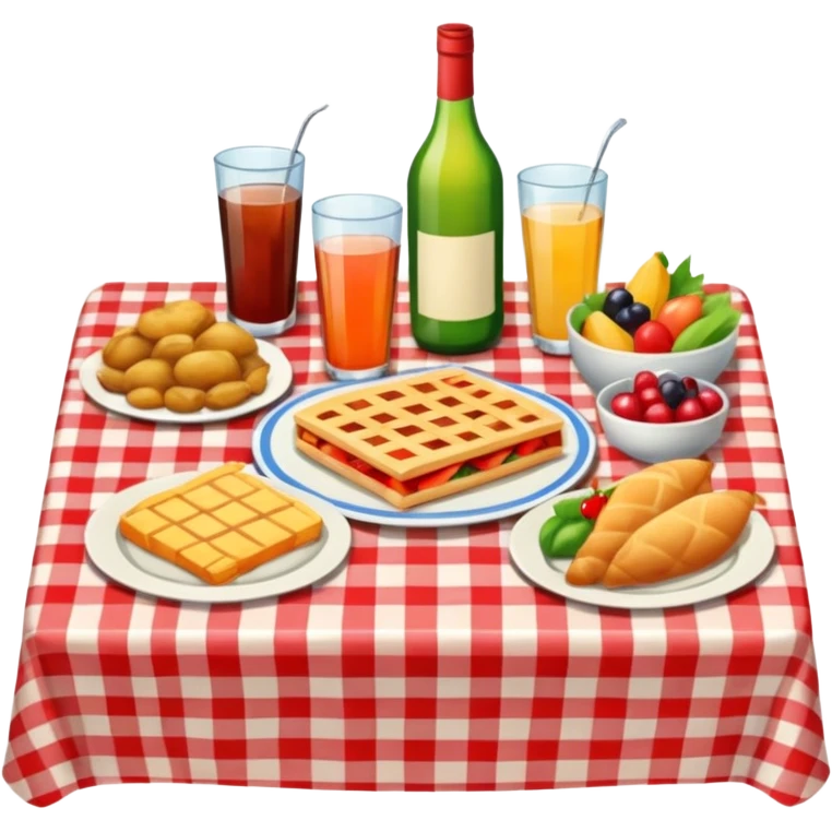 picnic banquet, having tablecloth emoji