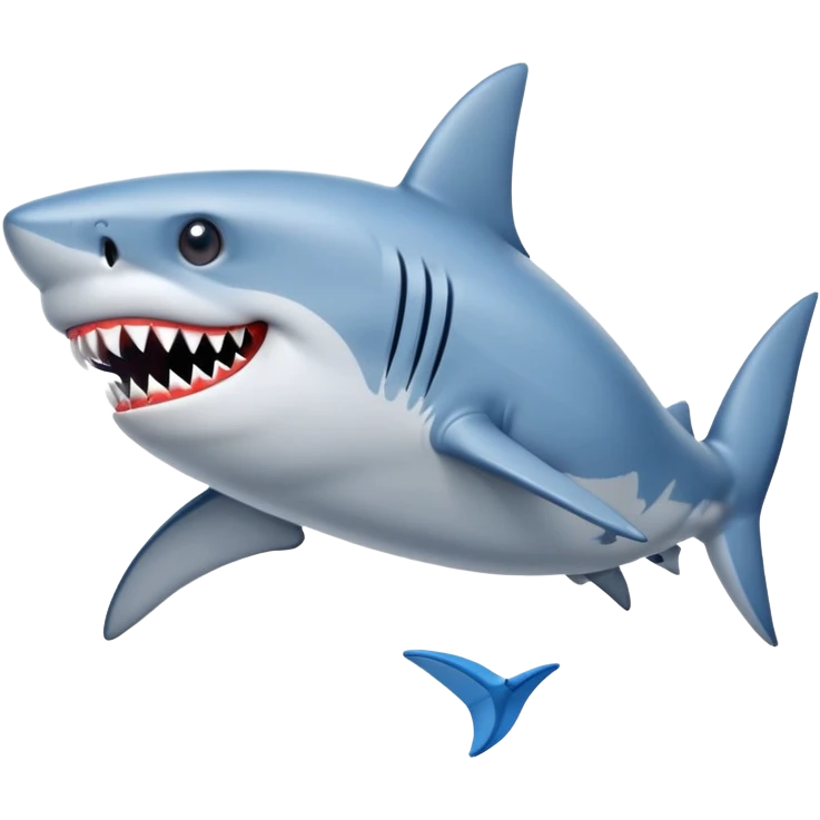 Shark with legs and blue sneakers emoji