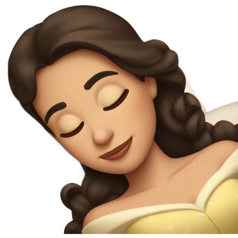 Sleeping brunette beauty Disney emoji