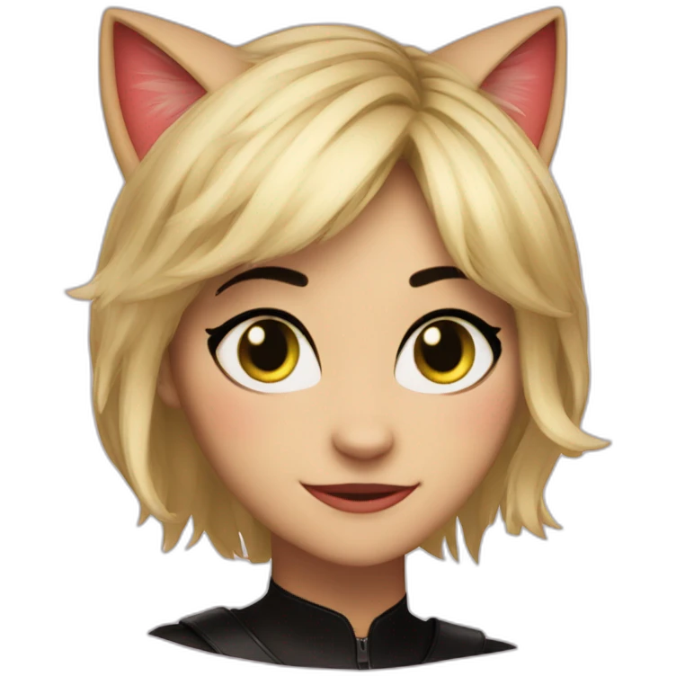 Cat noir from miraculous ladybug emoji