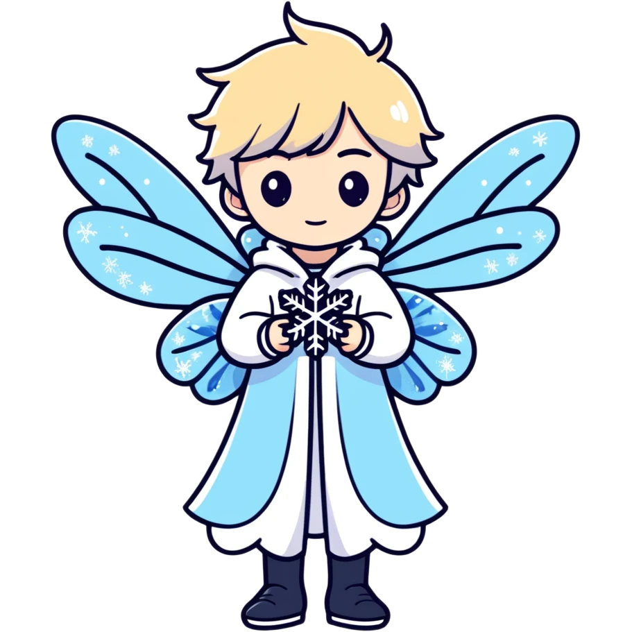 Felix from stray kids as a ice fairy emoji