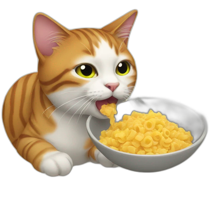 cat eating emoji