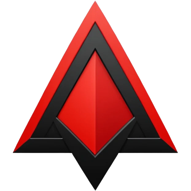 red and black design logo of "AIOT emoji