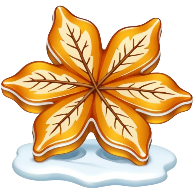 maple taffy line on snow emoji