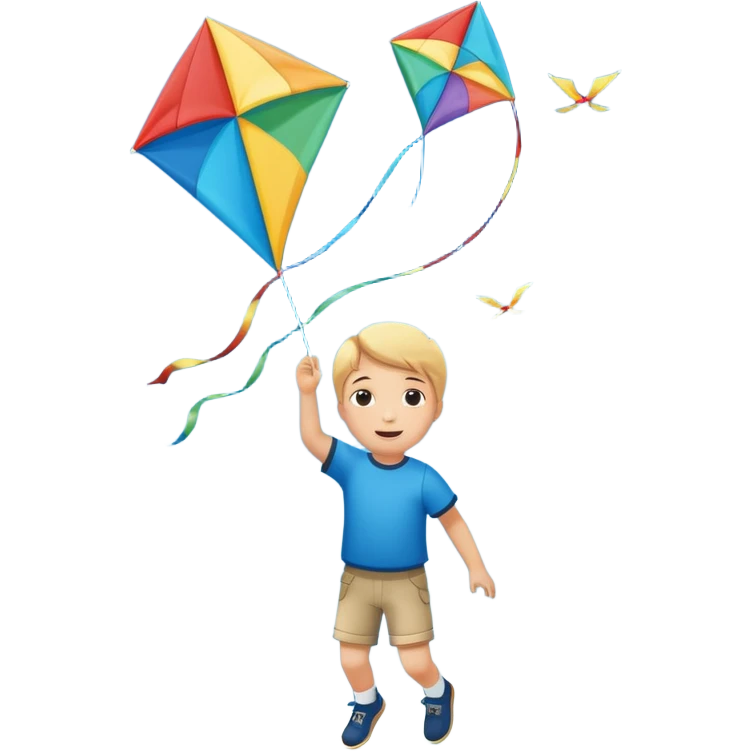 child with kite,Kite Flyers, big kite. emoji