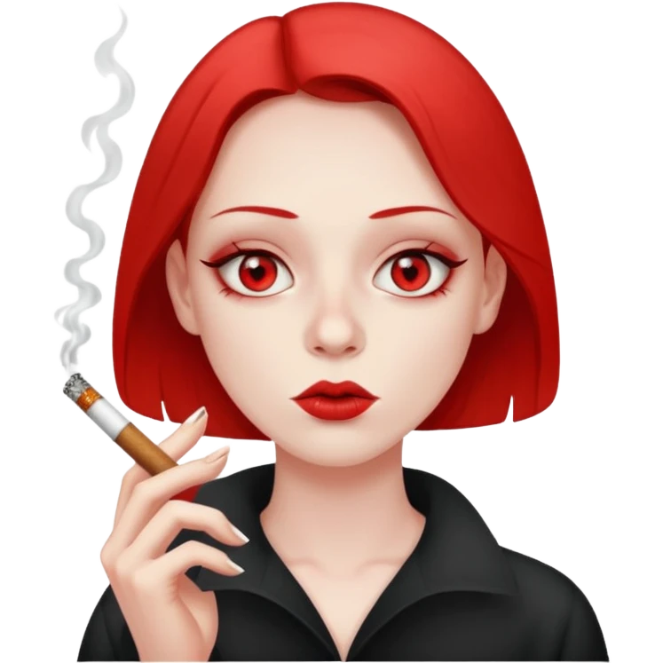 Smoking a blunt with red eyes  emoji