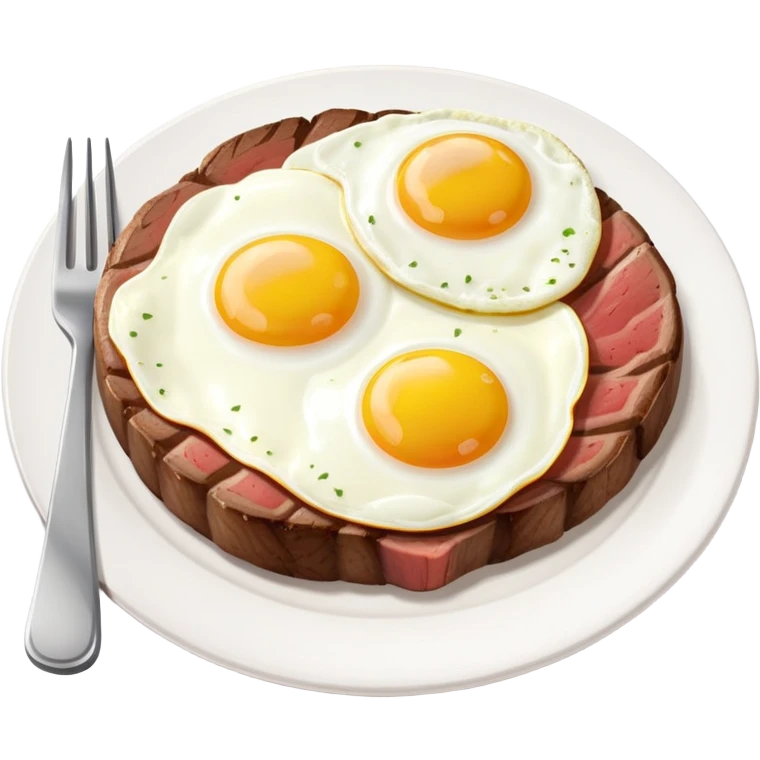 Steak and eggs  emoji