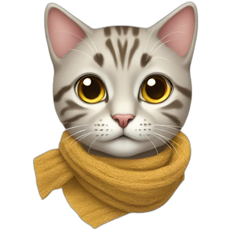 Fashion Cat in fashion scarf emoji