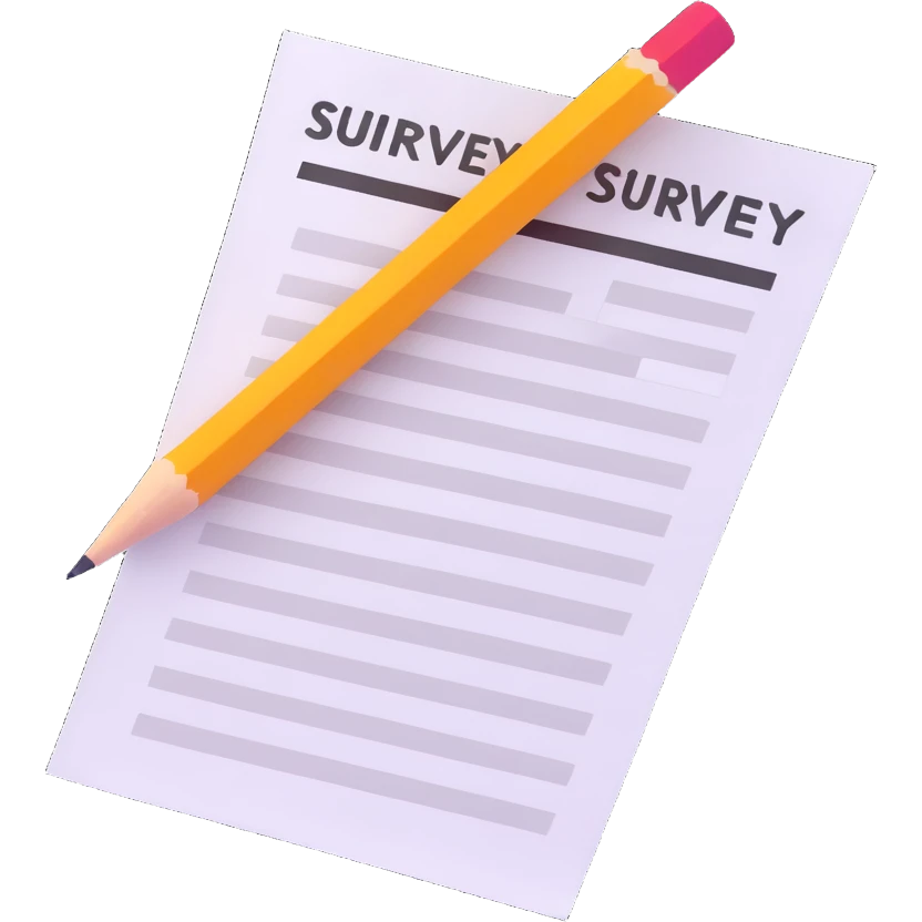 survey pencil with a paper form emoji