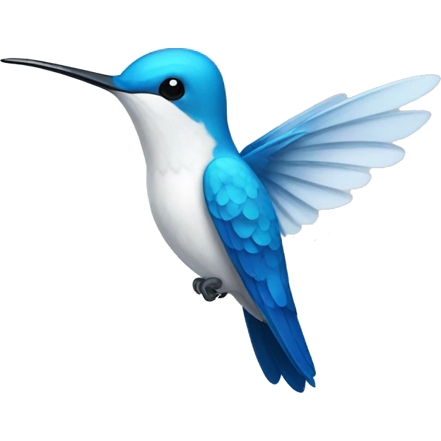White and blue Hummingbird  emoji