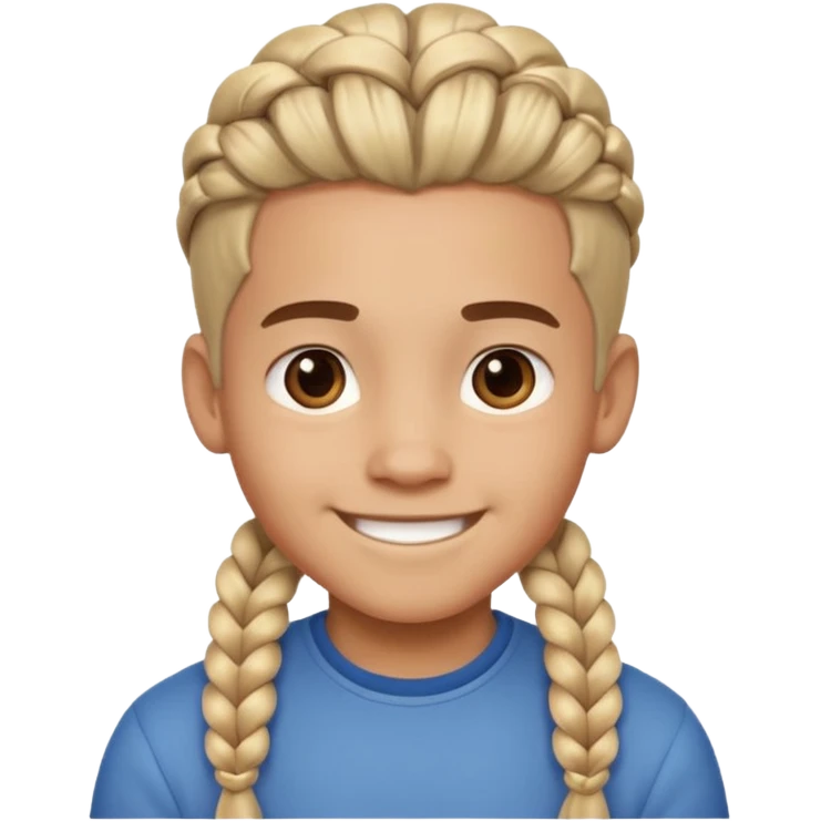 boy with chunky braids emoji