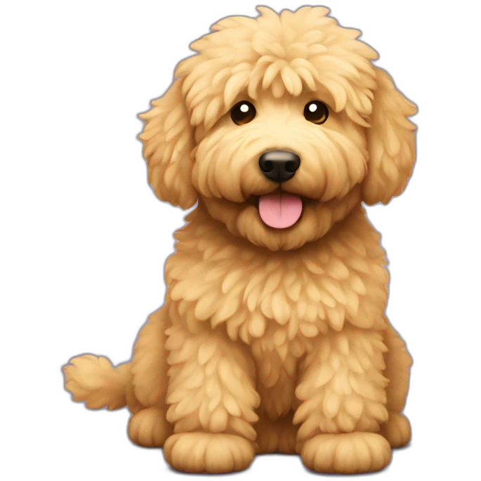 Fluffy golden doodle  emoji