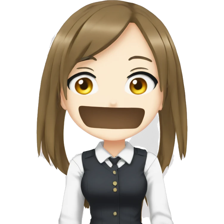 azusa from k-on, with ca emoji