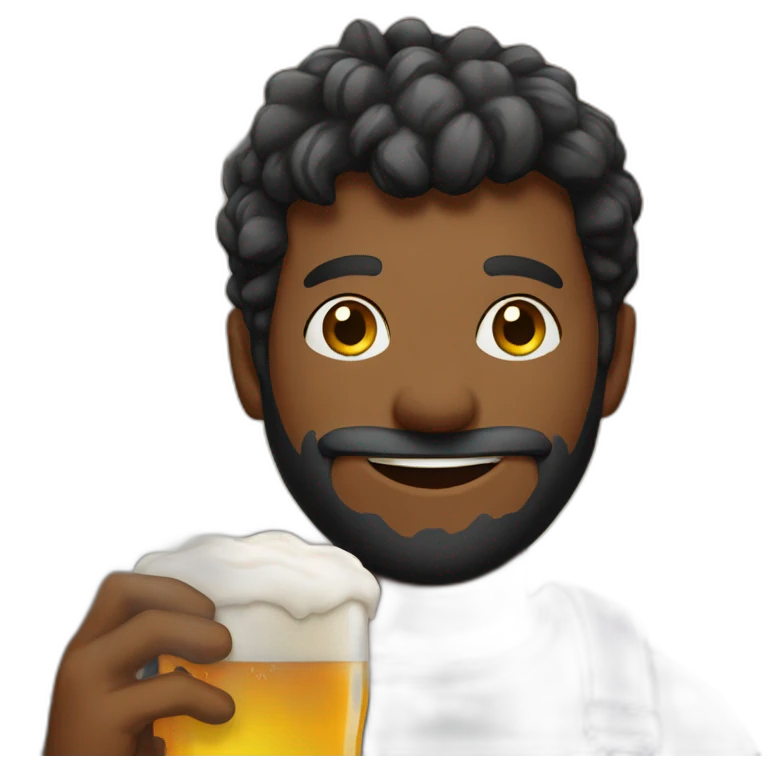 Halloween party in student union with beer in hand emoji